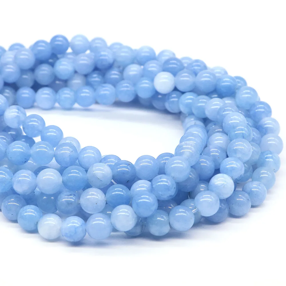 Natural Stone Aquamarine Beads Amethyst Round Loose Spacer Crystal Beads for Jewelry Gem Making DIY Bracelet Necklace 4/6/8/10mm natural stone beads