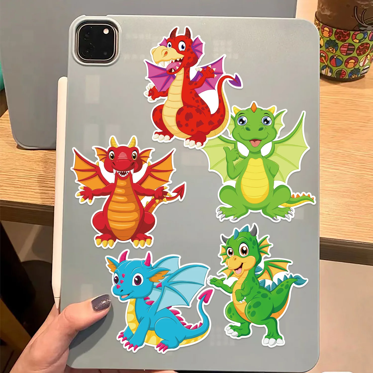 8/16/24Pcs Drachen DIY Nette Cartoon Puzzle Aufkleber Kreative Tiere Machen EIN Gesicht Montage Aufkleber kinder Spielzeug – Detail 5