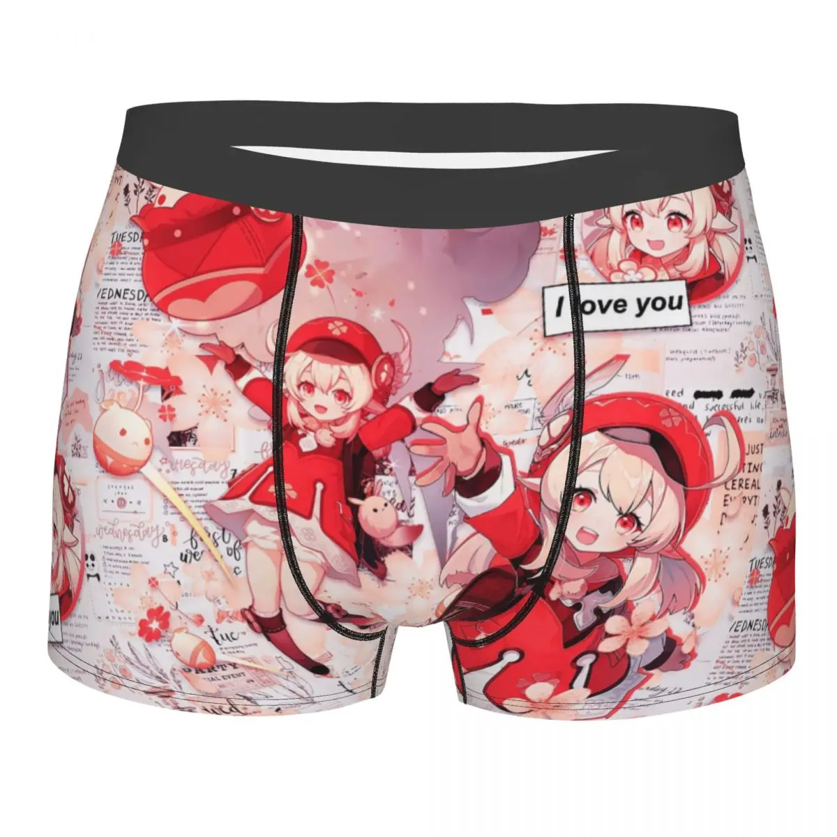 

Male Fashion Klee Genshin Impact Underwear Anime Game Boxer Briefs Stretch Shorts Panties Underpants