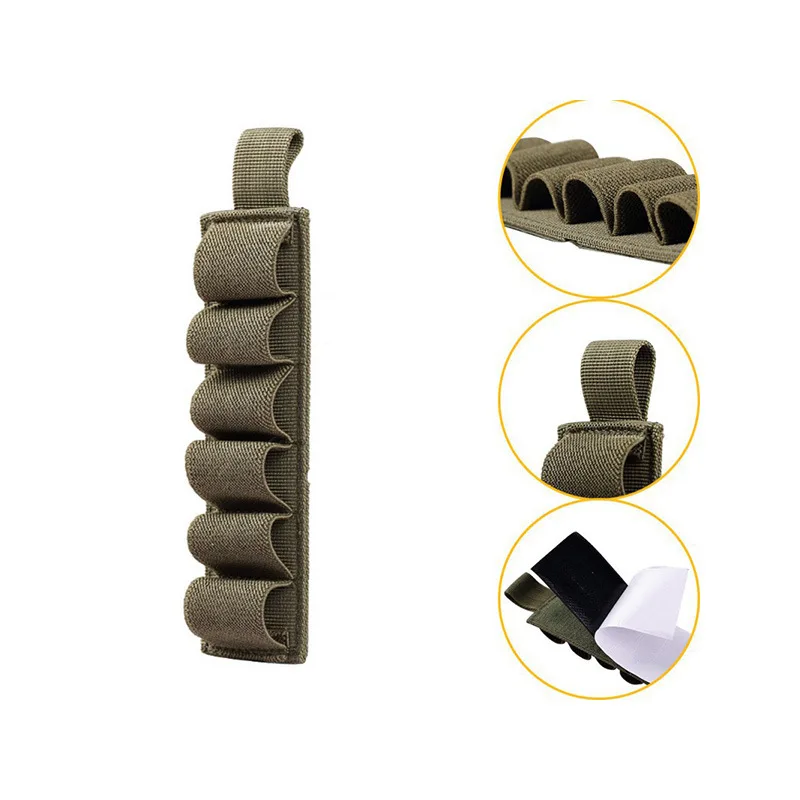 Tactical Shotgun Shell Holder with Adhesive Backing for Hunting