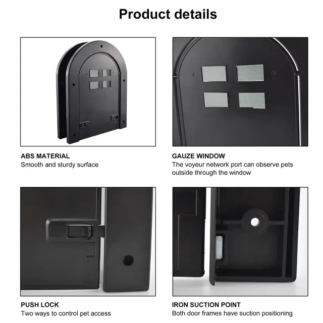 New Cat Door Arched Pet Door Hole Teddy Puppy Kitten Entry and Exit Safety Door Entry and Exit Door 5