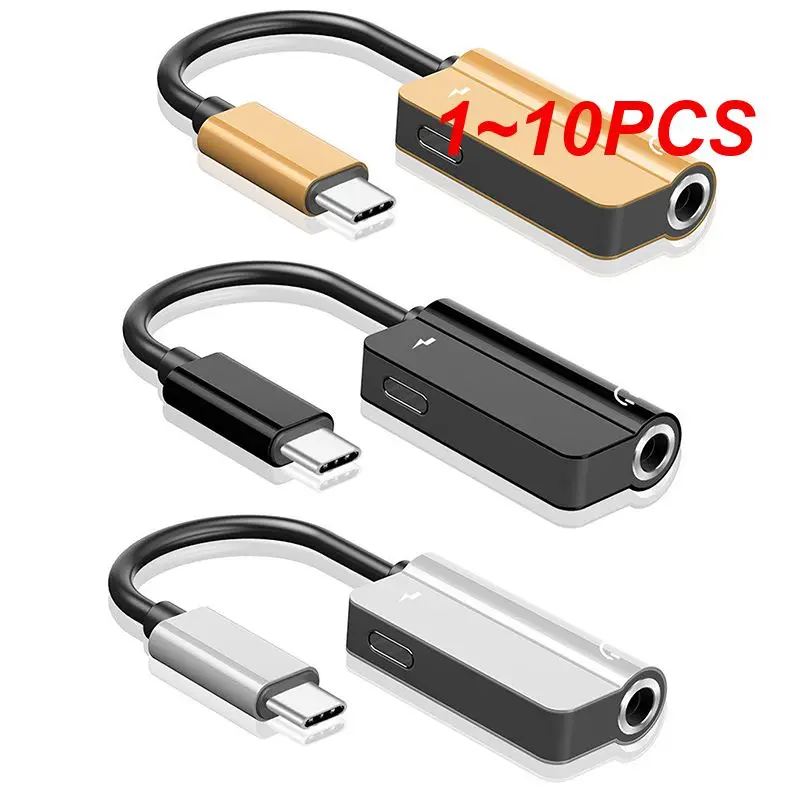 

1~10PCS Usb Type C To 3.5mm Jack TypeC Audio Splitter Headphone Cable For Earphone Aux 3.5 Adapter Charger