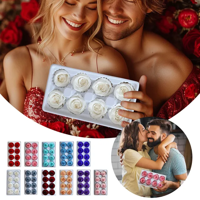Valentine's Day Eternal Flower Rose 4 5cmB Grade 8 Set Valentine's Day Gift Box Wedding Tent Decorations 2