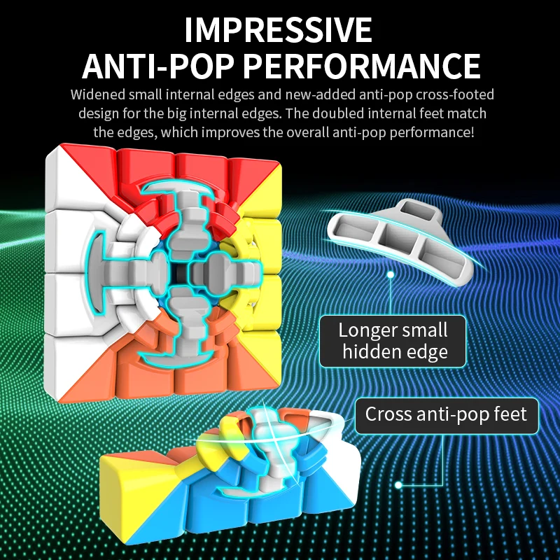 MoYu Meilong4 4x4x4 Magic Cube Meilong Stickerless Speed Cube Puzzle Children Gift Adult Educational Professional Fidget Toys