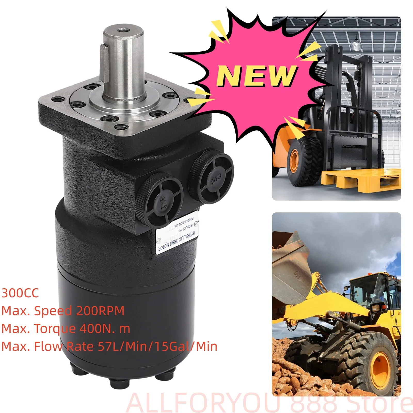 

300CC Hydraulic Wheel Motor 101-1007-009 37-73cSt Viscosity Machine Fits For The Eaton Char-Lynn H Series