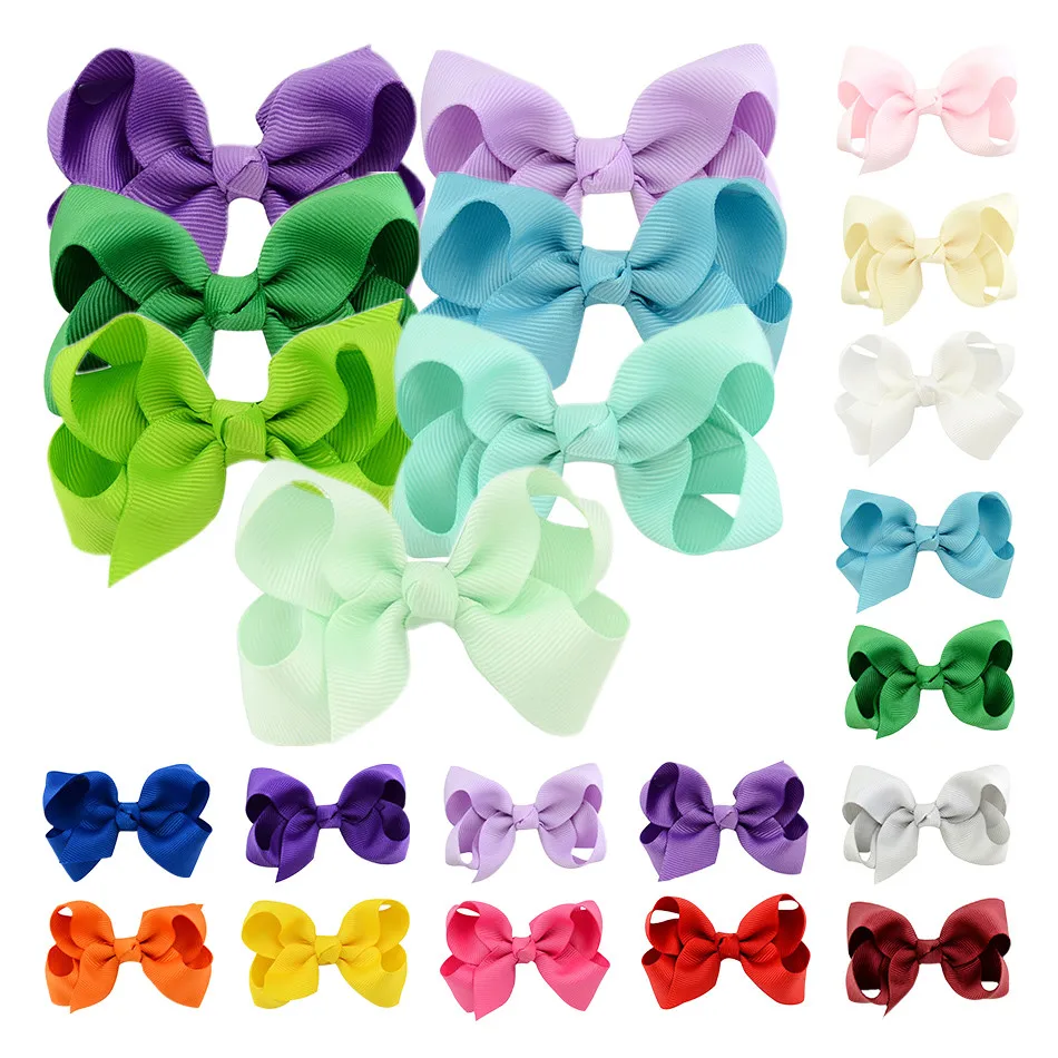 

Kids Accessories Children's Ribbon Bow Hair Clip Girl's Fashion New Sweet Solid Color Hair Clip Accessories Birthday Gift