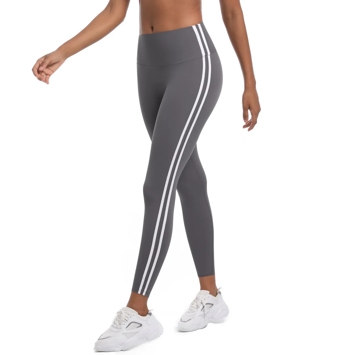Yoga Leggings Striped Slim Sports Pants High Waist Hip Liftting Casul Tights Workout Running Stretchy Gym Legging Women Clothes