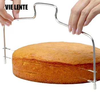 Double Line Cake Cut Slicer Kitchen Cooking Tool Cake Cutter Adjustable Stainless Steel Device Cake Decorating Baking Accessorie 1