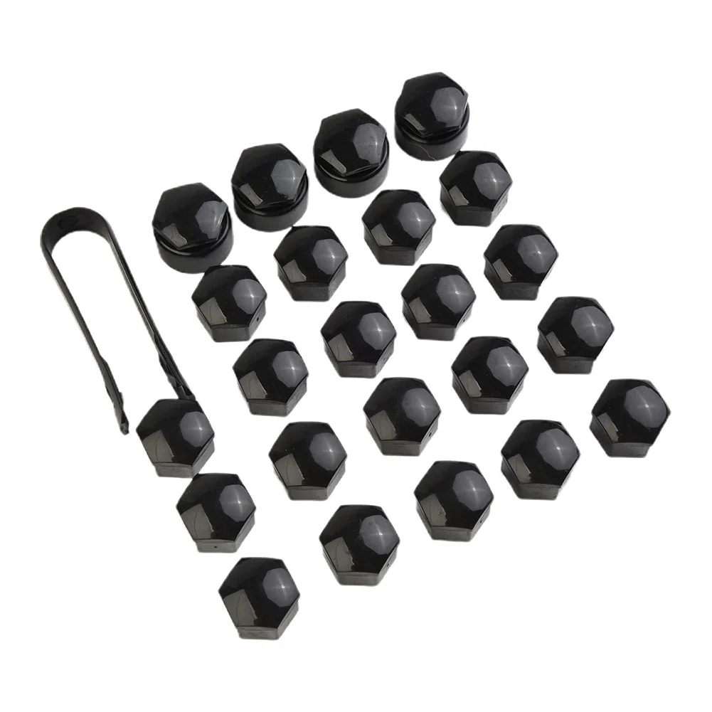 Car Wheel Nut Bolt Trims Studs Cover Cap 17MM Standard Cap Locking Removal Tool USEFUL 24pcs For Opel For BMW wheel center caps wheel center hub cap sticker wheel nut bolt covers car wheel hub ring