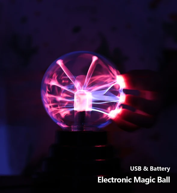 Sfera Al Plasma 6 Pollici - Lampada Sensibile Al Tocco E Suono, Per Decorazione E Regali - Foto 5