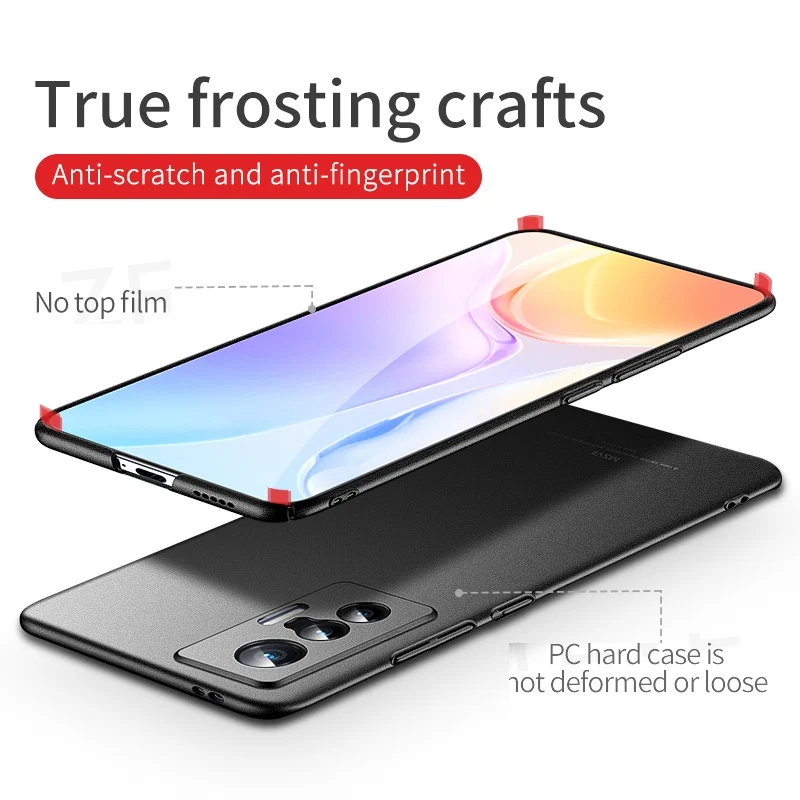 Ультратонкий Жесткий матовый чехол для телефона Vivo X80 X70 Pro Plus VivoX80 VivoX70 Pro + Global (art.: 3920bf39edce4) - 3920bf39edce4