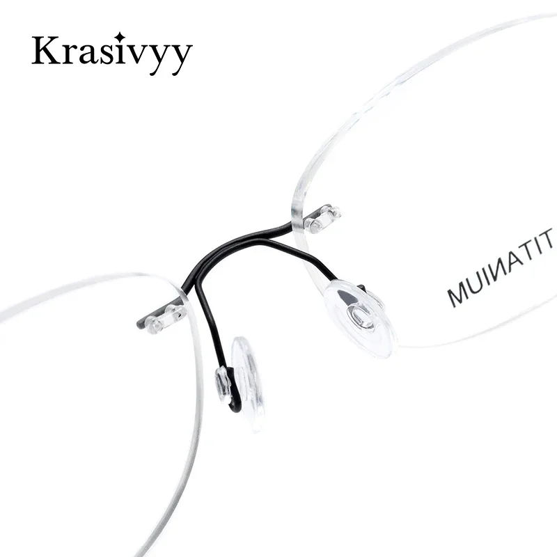 Titanium Rimless Glasses Frame Men Square eyeglasses frames eyeglass frames square eyeglasses optical glasses Ultralight European Design Frameless Eyeglasses Quality Eyewear for Women
