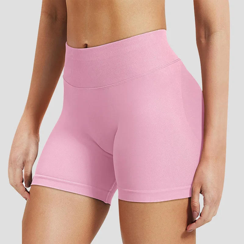 Yoga shorts luxury high waisted hip lifting quick drying sports pants high elasticity seamless women's clothing fitness shorts 6