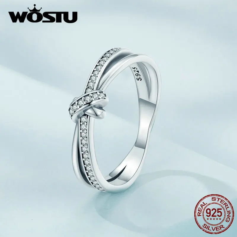 Silver Ring 925 Sterling Silver Shimmering Wish Stackable Finger Ring For Women