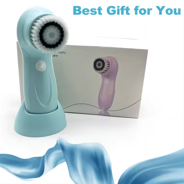 Facial Cleansing Brush Face Scrubber Electric Exfoliating Spin Cleanser Device Waterproof Deep Cleaning Massage Remove Blackhead 6