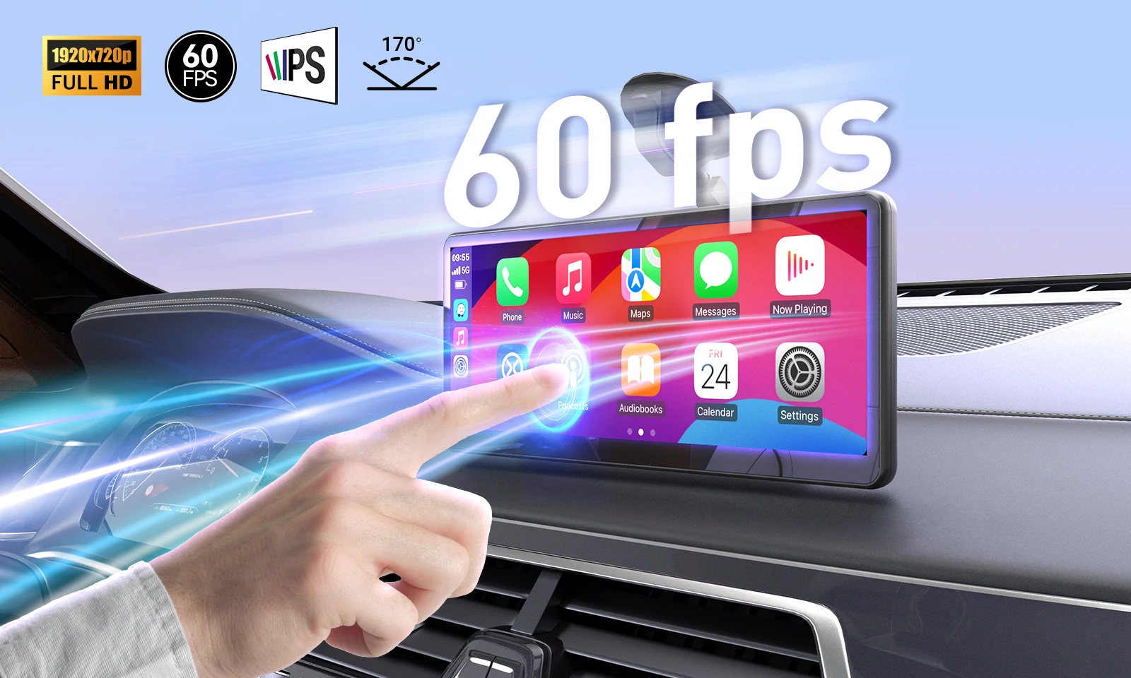 Portable Wireless Carplay MINIX CP89-HD High-Definition Touch Screen Android Auto portable carplay