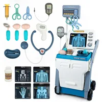 Doctor Kit Toy Pretend Play Doctor Games for Toddlers Medical Cart Kit with Sounds Thermometer Stethoscope CT X-ray Toy for Kids 1