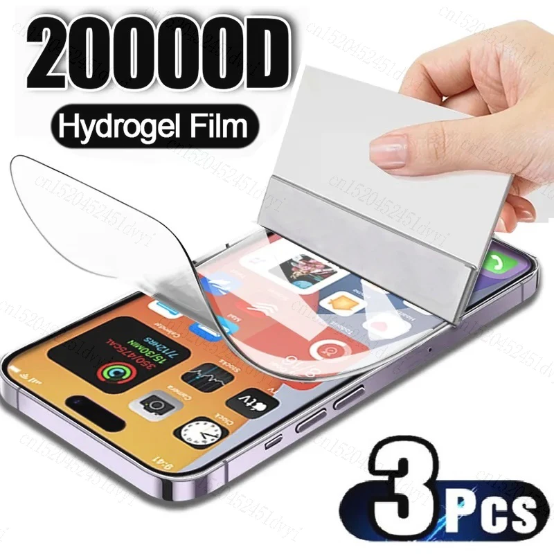 

3 шт., Гидрогелевая Защитная пленка для Apple iPhone 15 Pro Max 15 Plus 15 Pro 15 Pro Max 2023