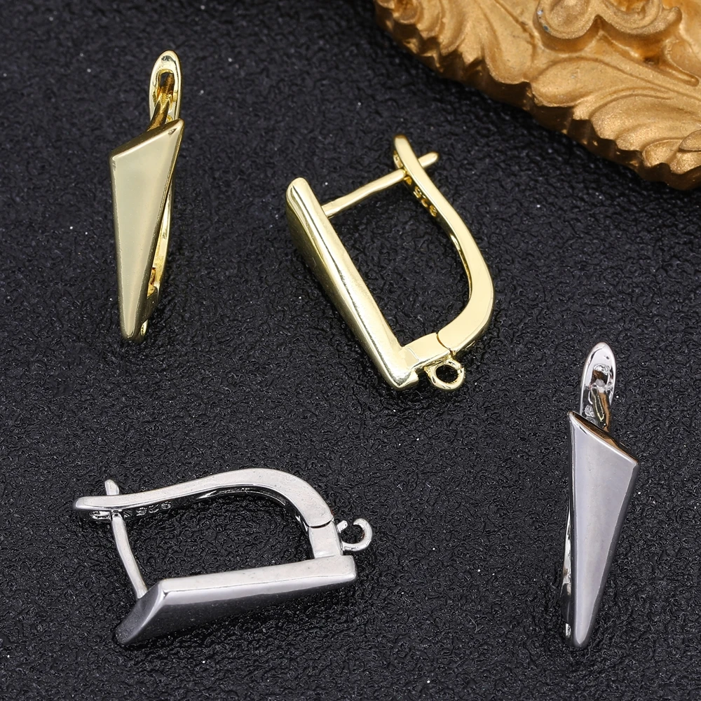 Juya 2 4 teile/los 18 Karat vergoldet cz Verschluss Ohr draht befestigungen Anti-Allergie-Ohrring haken für DIY Frauen shvenzy Herstellung – Detail 7