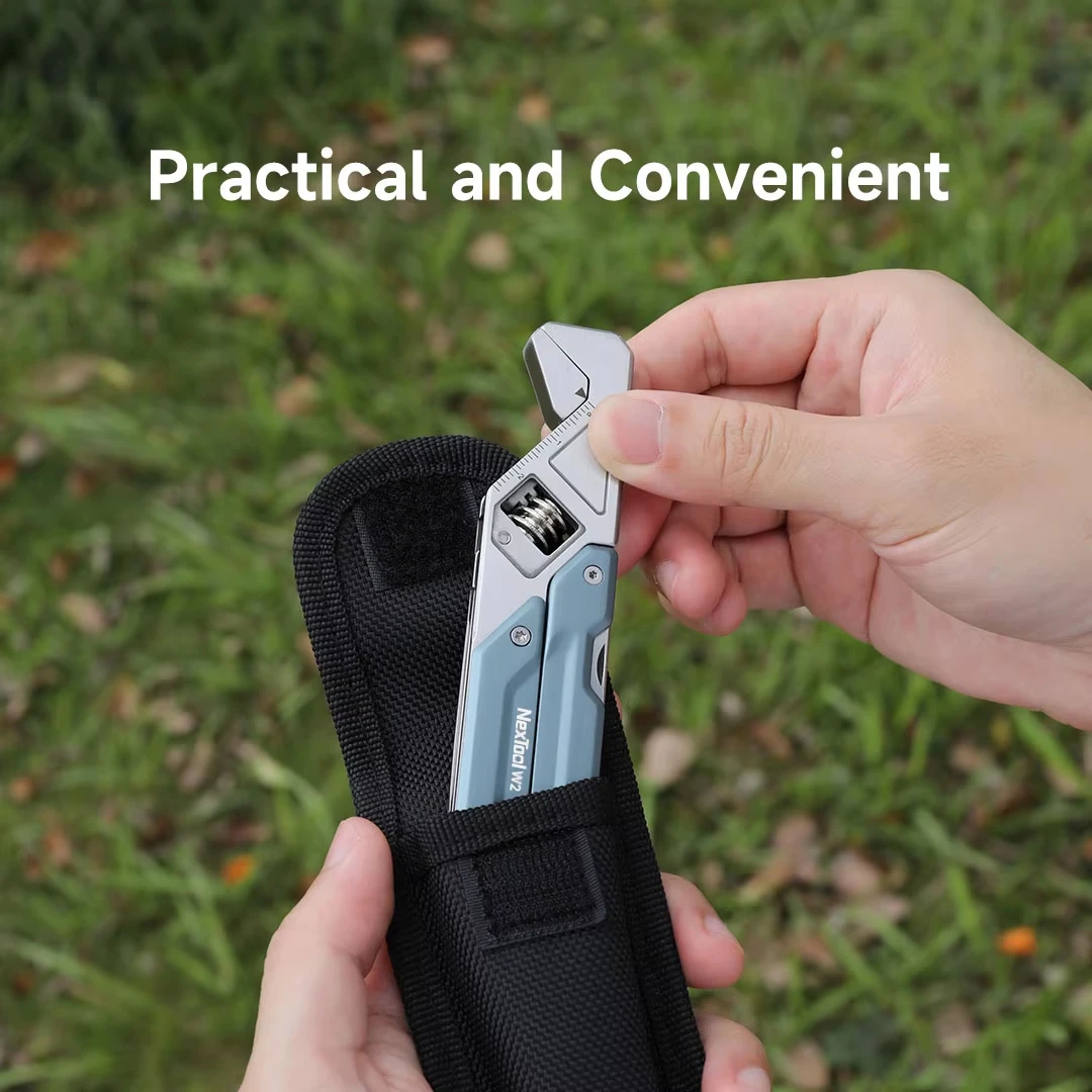 NexTool W2 라이트 렌치 8-in-1 렌치 드라이버 세트 야외 캠핑 EDC 휴대용 도구 다기능 접이식 펜치