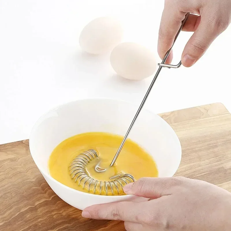 Stainless Steel Spring Egg Beater Milk Frother Cooking Tools
