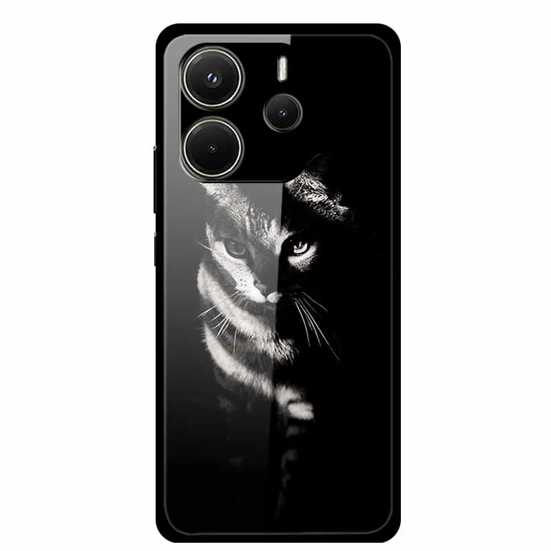 Luxury Tempered Glass Hard Back Phone Case Cover