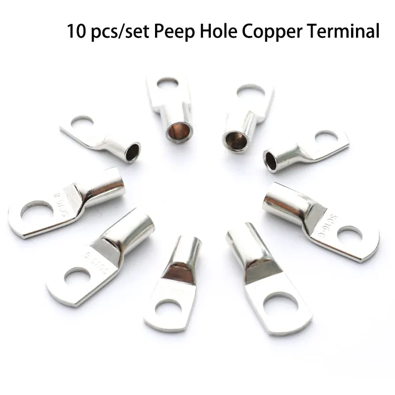 10Pcs Copper Terminales Wire Terminal Cable Electric Connector Assortment Car Accessories 12awg Crimp Terminal 3 Styles Option