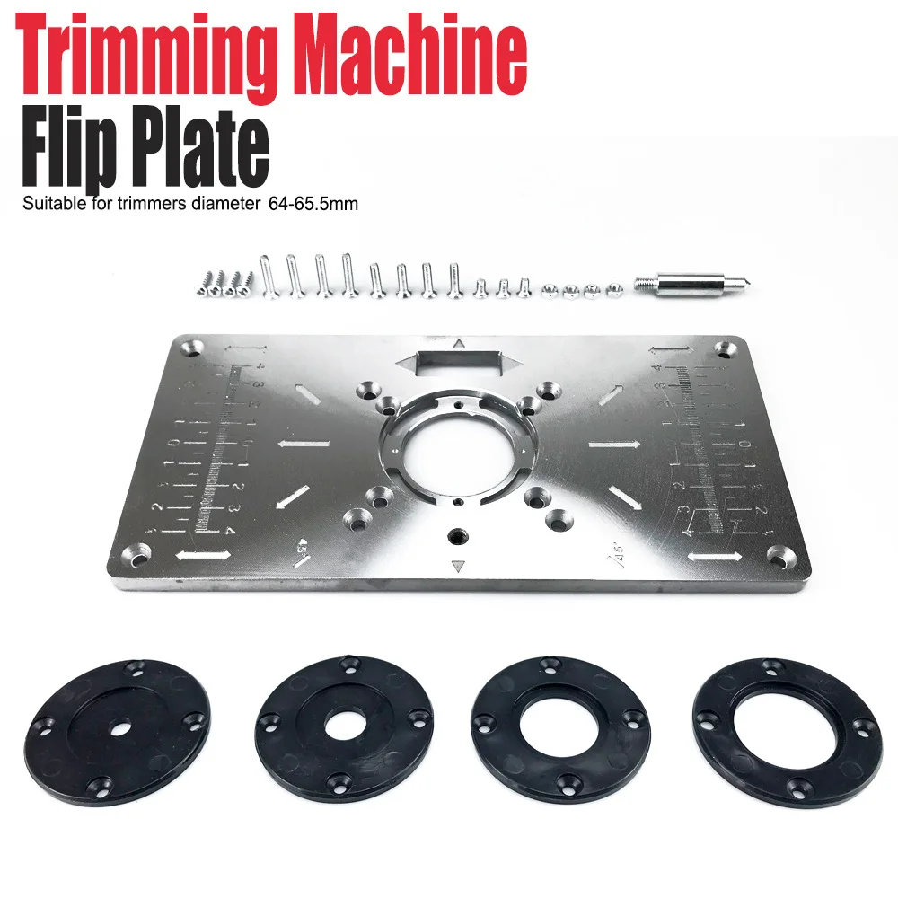 Router Table Insert Plate Multifunctional Chamfer Positioning Engraving Plate Electric Milling Trimming Machine Woodworking Tool