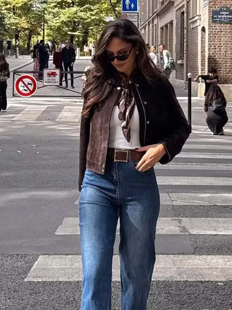 2025 New Women Jacket Autumn Fashion Capless Long Sleeve Zipper Coat Female High Street Outerwear Long Sleeve New Jackets ﻿