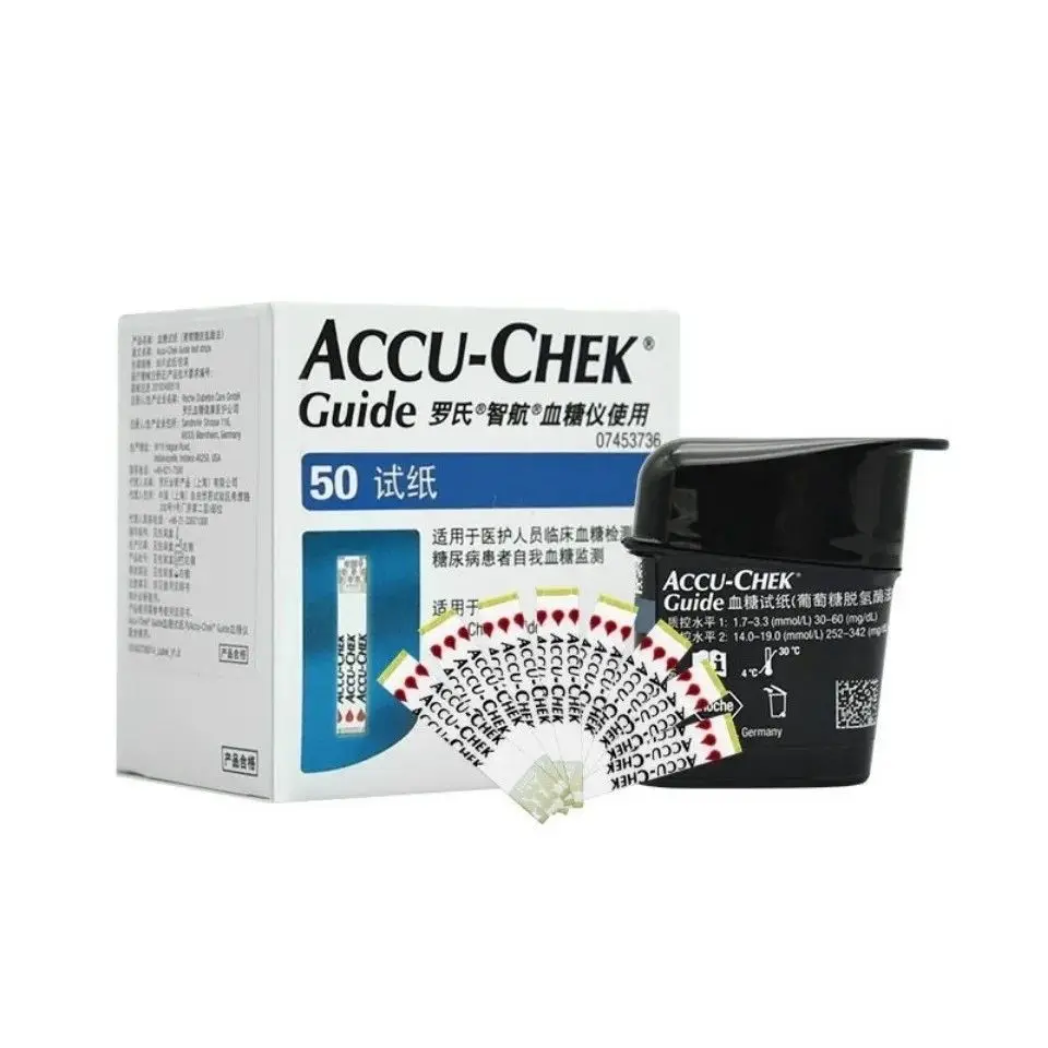 Blood Glucose Meter Accu Chek Cuide Blood Glucose Meter Diabetic Test 25/50/100 Pcs Blood Glucose Test Strips(exp:.2)