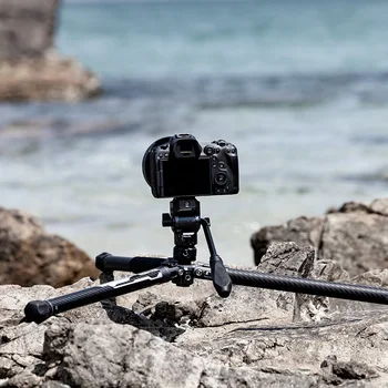 Ulanzi F38 Quick Release Video Carbon Fiber Travel Tripod 61 inch with Fluid Head F38 QR Plate DSLR Camera Tripod Monopod