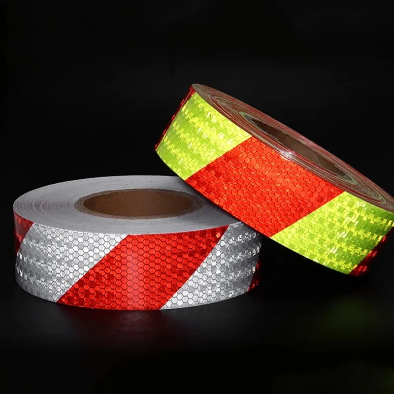 High-Intensity Reflective Safety Tape - Self-Adhesive Waterproof Warning Strips for Vehicles, Bumpers, Bicycles | 1 Roll