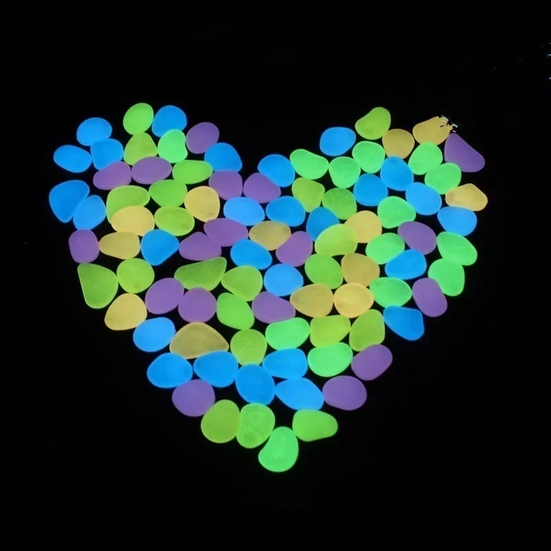 10pcs/20pcs/bag Garden Ornaments Stone Glow In The Dark Garden Luminous Pebbles