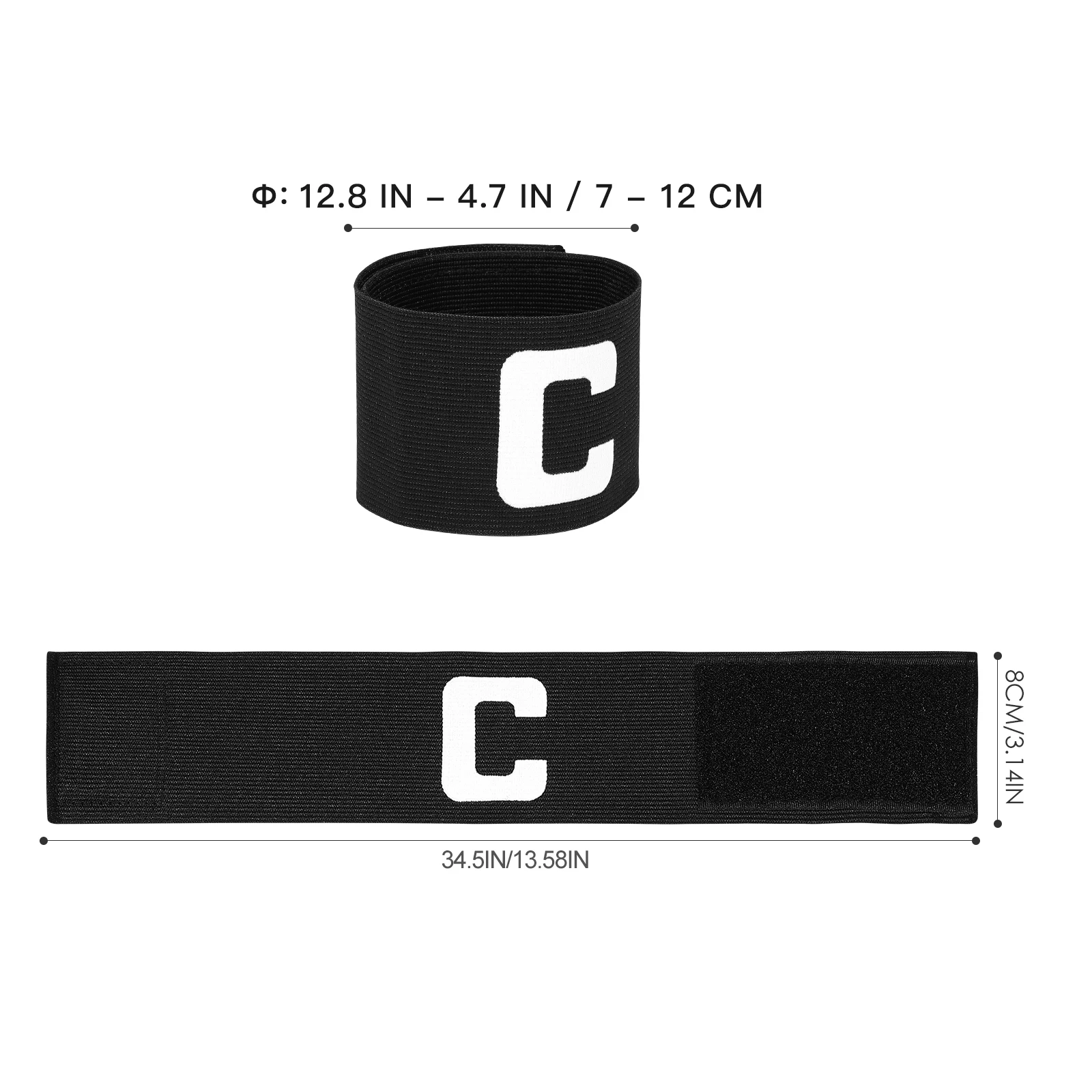 Comfortable And Durable Soccer Band Adjustable Football Captain's Armband C Arm Band Captain Arm Team Captains Soccer Armband
