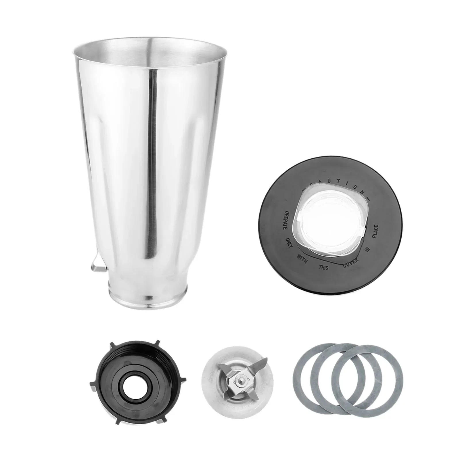 Cup Stainless Steel Blender Jar and Lid Replacement Repair Kit