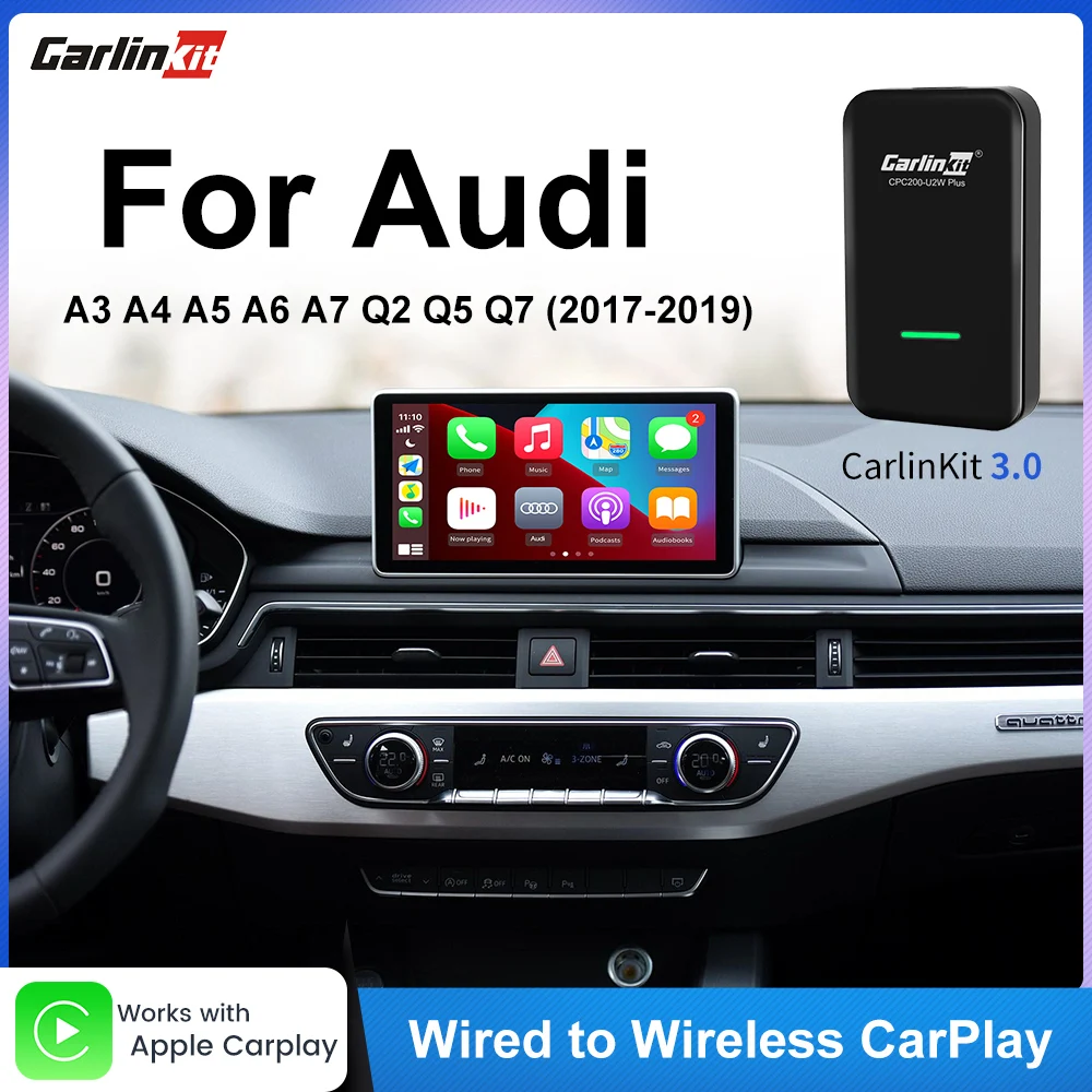 Carlinkit 3.0 U2W Plus Wireless Carplay Adapter For Audi A1 A3 B9 S4 A –  Carlinkit Wireless CarPlay Official Store