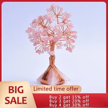 

Natural Crystal Tumbled Stones Tree Of Life Ornament Reiki Healing Money Tree Feng Shui Gemstone Decoration Home Living Room