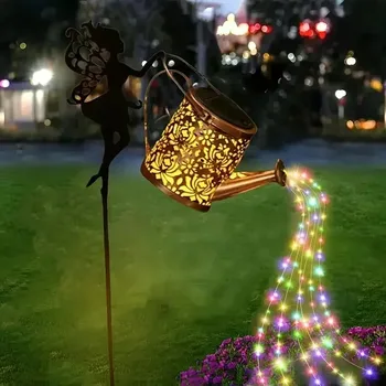 Solar Watering Can Light – Hanging Garden Lantern Decor 1