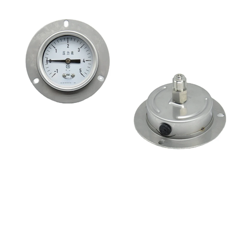 

back connection flush mounting dial 63mm hydraulic pressure gauge stainless steel pressure meter gauge