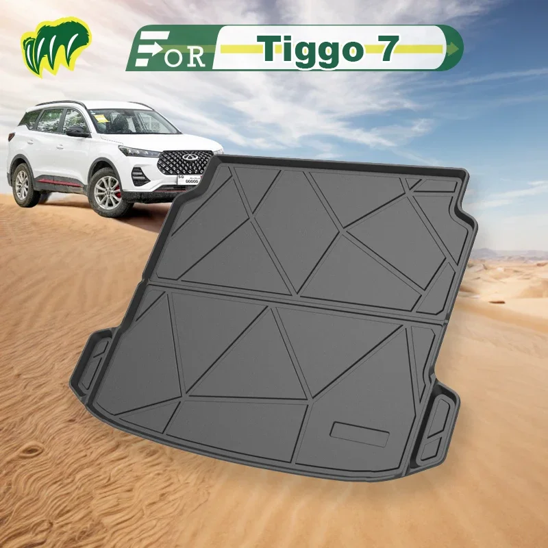 

Для Chery Tiggo7 7i PLUS 22 2015-2023 коврик для багажника автомобиля под заказ всесезонный черный коврик для груза 3D форменные лазерные измеренные подкладки для багажника