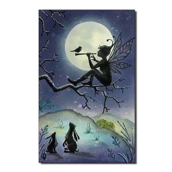 Moon Fairy Stamp Clear Silicone Seal for DIY scrapbooking Making photo album Decorative