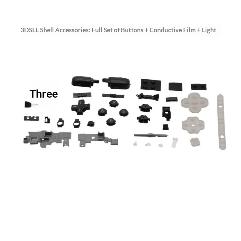 Guscio per console portatile adatto per 3DSLL 3DSXL, set completo di accessori personalizzati per la ristrutturazione della console di gioco retrò. - Image 3