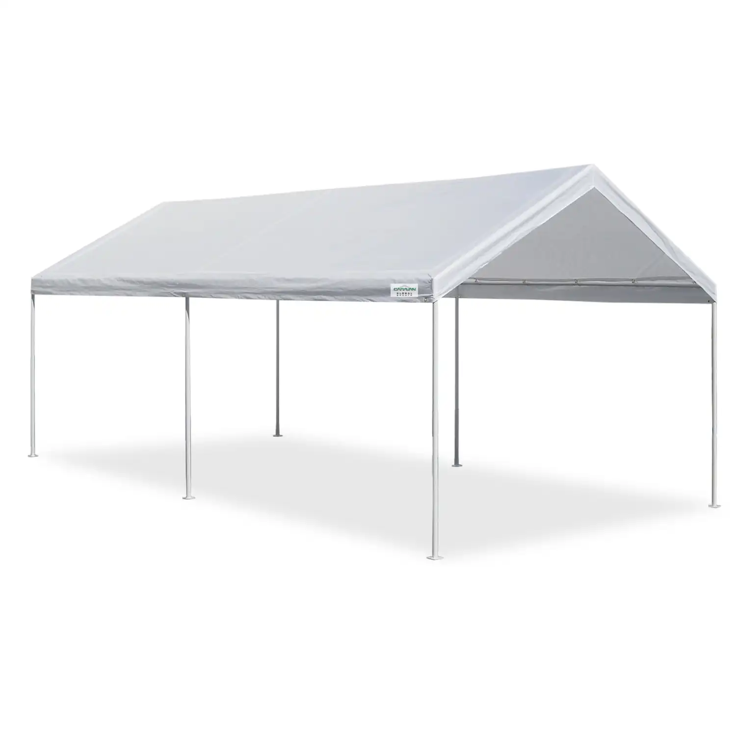 

Caravan Canopy Domain Basic 10' W x 20' L x 8.5' H Metal Steel Frame & Polyester Top Carport Shelter