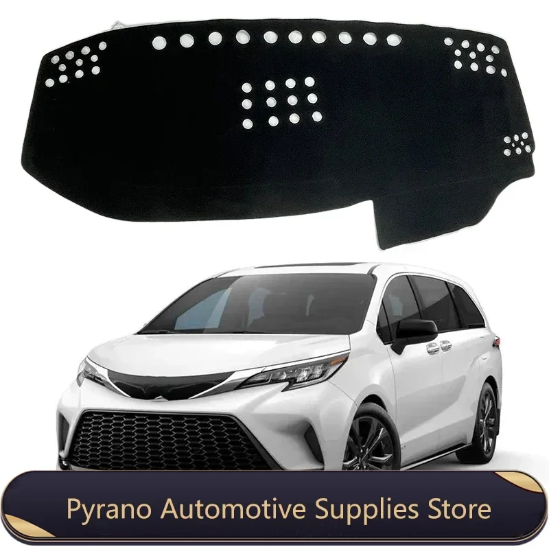 

For Toyota Sienna 2015-2020 Car Dashboard Cover Avoid Light Pad Instrument Panel Mat Carpets Dash Board Mat Sun Protector Pad