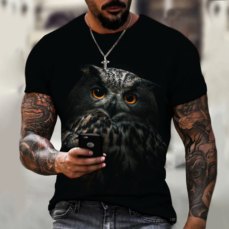 Voorbereiding Emotie camouflage 2022 merk heren shirt exclusief design dierenwereld vogelarend ronde hals t  shirt 3d print losse oversized 5xl| | - AliExpress