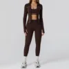 Yoga Set 2/3PCS Sports Outfits Women Clothes Fitness Tracksuit Gym Legging Workout Long Sleeved Female Bra Yoga Suit Sportswear 4