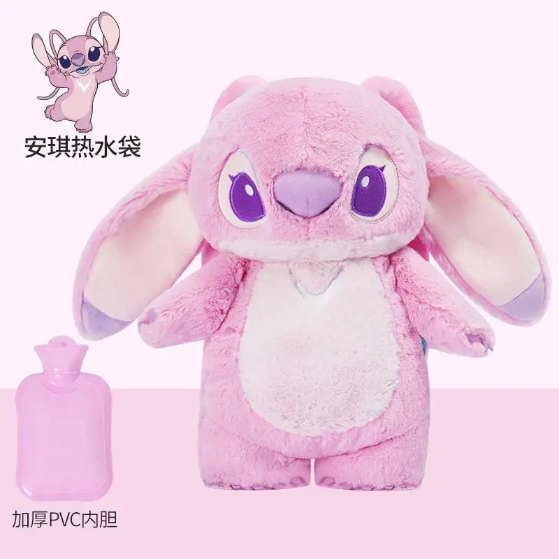 Disney Anime Lilo & Stitch Angel Winter Large Plush Hot Water Bottle Lotso Women'S Home Water Filling Hand Warmer Christmas Gift plush toys