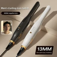 2 In 1 Hair Straightener Curling Iron Mini Pencil Flat Iron for Short Hair Beard StraighteneHome Hair Curlr Ceramic Hair Curlers 2