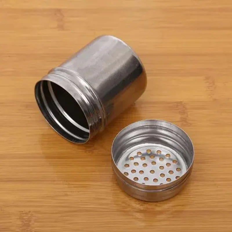 Salt Sugar Bottle Rotating Cover Multi-purpose Stainless Steel Kitchen Gadgets Spice Pepper Shaker Spice Jar Seasoning Can 1PCS
