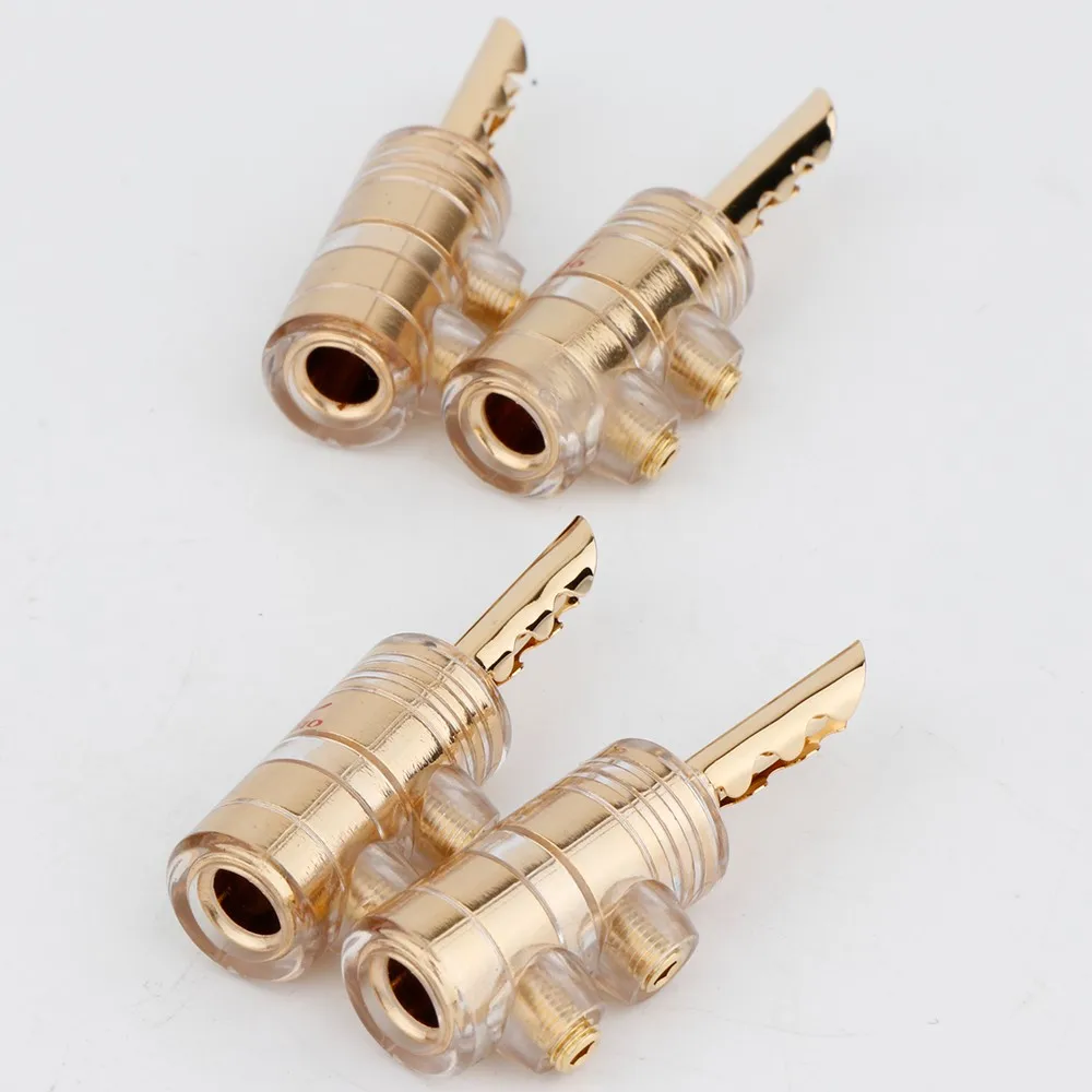 Banhado a Ouro 5mm para Áudio de Alta Banana Conector Plugues Fidelidade Amp cd Player Cabo Alto-falante Ba1475 4 Pçs 24k Bfa - Image 6